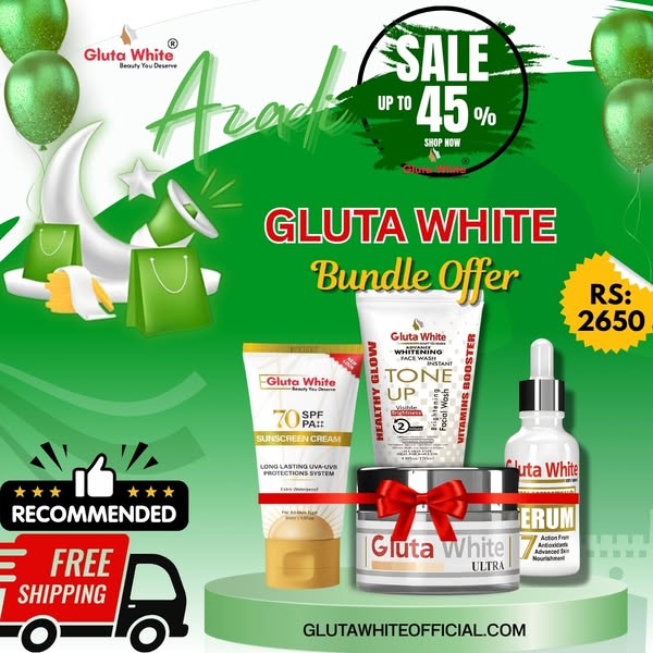 Gluta White Whitening And Glow Kit 4 IN 1