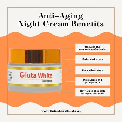 Gluta White Extreme Stronge Light up And Anti-Aging Night Cream
