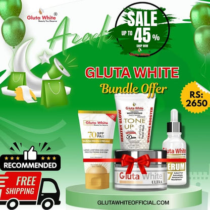 Gluta White Whitening And Glow Kit 4 IN 1
